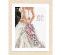VERVACO Point De Croix Compté Kit Tableau Complet Set MARIÉS De Broderie Loisir Créatif Maison Decoration Cadeau DIY ca. 23 x 29 cm Counted Cross Stitch Embroidery