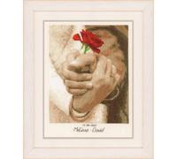 VERVACO Point De Croix Compté Kit Tableau Complet Set ROSE DE MARIAGE De Broderie Loisir Créatif Maison Decoration Cadeau DIY ca. 21 x 28 cm Counted Cross Stitch Embroidery