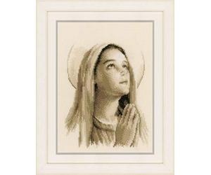 Vervaco Point De Croix Compté Kit Tableau Complet Set SAINTE MARIE De Broderie Loisir Créatif Maison Decoration Cadeau DIY ca. 20 x 25 cm Counted Cross Stitch Embroidery