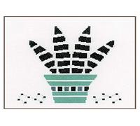Vervaco Point De Croix Compté Kit Tableau Complet Set SUCCULENT De Broderie Loisir Créatif Maison Decoration Cadeau DIY ca. 20 x 22 cm Counted Cross Stitch Embroidery