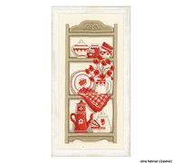 Vervaco Point De Croix Compté Kit Tableau Complet Set UNE ARMOIRE DE CUISINE De Broderie Loisir Créatif Maison Decoration Cadeau DIY ca. 18 x 38 cm Counted Cross Stitch Embroidery