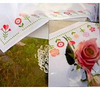 Vervaco Point de Croix compté, Nappe, Fleurs Roses