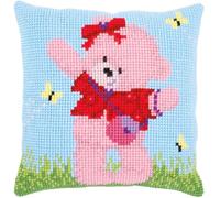 Kit de point de croix Vervaco Coussin Popcorn Brie&butterflies