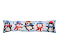 VERVACO Point De Croix Kit Coussin Bas de Porte Diversión en la nieve Decoration Manuelle Broderie Kit Adulte Art Creatif Cadeau DIY Cross Stitch Embroidery80 x 20 cm Cross Stitch Embroidery