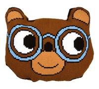 Vervaco Point De Croix Kit Coussin Complet avec Dos Ours Decoration Manuelle Broderie Kit Adulte Art Creatif Cadeau DIY 51 x 43 cm Cross Stitch Embroidery