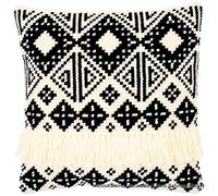 VERVACO Point De Croix Coussin Complet Set Folklorique Decoration Manuelle Broderie Kit Adulte Art Creatif Cadeau DIY Cross Stitch Embroidery, Coton, Design #3, ca. 40 x 40 cm