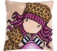 Vervaco Point De Croix Coussin Complet Set GORJUSS Perfect Love Decoration Manuelle Broderie Kit Adulte Art Creatif Cadeau DIY Cross Stitch Embroidery ca. 40 x 40 cm, Coton, Multicolore