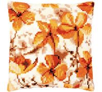 Vervaco Point De Croix Kit Coussin Complet Set GRAINES D'AUTOMNE Decoration Manuelle Broderie Kit Adulte Art Creatif Cadeau DIY Cross Stitch Embroidery ca. 40 x 40 cm