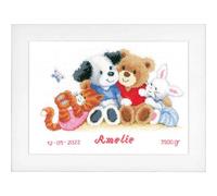 Vervaco Kit de point de croix «Beaux animaux», modèle à compter, 28x19cm