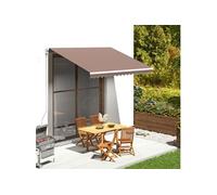 vidaXL Tissu de remplacement pour auvent Marron 3,5 x 2,5 m