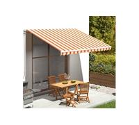vidaXL Tissu de remplacement pour auvent Jaune et Orange 4 x 3,5 m