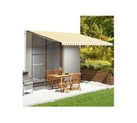 Vidaxl Tissu De Remplacement Pour Auvent Jaune Et Blanc 5x3,5 M Jaune
