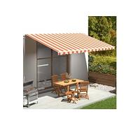 Tissu de Remplacement pour Auvent Bleu et Blanc 4,5x3,5 m Store Banne vidaXL