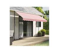 vidaXL Tissu de remplacement de cantonnière d’auvent 3,5 m rouge et blanc 367799