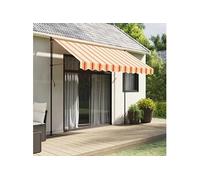 vidaXL Tissu de remplacement de cantonnière d’auvent jaune orange 280x20 cm 367792