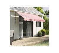 vidaXL Tissu de remplacement de cantonnière d’auvent 367798 3 m rouge et blanc