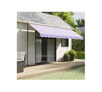 Vidaxl Tissu De Remplacement De Cantonnière D?Auvent Rayure Bleu Blanc