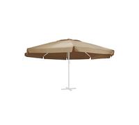 Vidaxl Tissu De Remplacement Pour Parasol D'extérieur Taupe 600 Cm