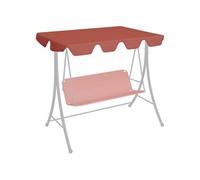 vidaXL Toit de rechange pour balançoire Tissu imperméable 150/130x105/70 cm Terre cuite