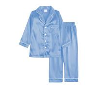 Verve Jelly Ensemble pyjama pour tout-petits garçons et filles Ensemble pyjama avec boutons pour bébé chemise de nuit et pantalon pour petits enfants Ensemble pyjama 2 pièces 130 bleu 3 6-7 ans