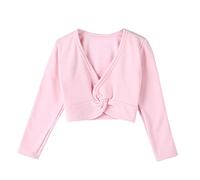 Verve Jelly Hauts cache-cœur à manches longues pour enfants Filles Danse Ballet Cardiga Petites filles Classiques Cache-cœur 130 Rose 8-9 ans