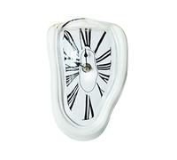 Verve Jelly Horloge de table à fondre, surréalisme créatif décoratif Dali, étagère de table, horloge fondue, horloge murale inspirée de Salvador Dali, pour décoration intérieure, bureau, blanc