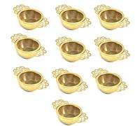 Verve Jelly Lot de 10 filtres à thé avec bols d'égouttement, passoires à thé à mailles ultra fines, passoire à thé en acier inoxydable avec doubles poignées pour thé en vrac, épices et assaisonnements