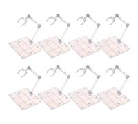Verve Jelly Lot de 8 présentoirs pour figurines d'action, support de montage pour figurines d'action, base transparente, support de modèle de poupée, support pour figurine Gundam 1/144 HG/RG