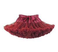 Verve Jelly Nouveau-né Bébé Fille Princesse Fluffy Tulle Tutu Jupe Anniversaire Enfants Tenue D'été Vêtements Ensembles Vin Rouge L 8-10 T