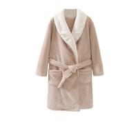 Verve Jelly Peignoir pour enfants pyjama doux en peluche avec capuche en flanelle vêtements de nuit pyjama spa pour garçons Marron 140 9-10 ans