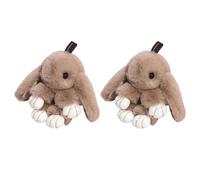 Verve Jelly Porte-clés lapin moelleux Porte-clés lapin en peluche Porte-clés lapin mignon Porte-clés porte-clés en fausse fourrure de lapin Porte-clés pendentif pompon Décoration de voiture