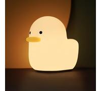Verve Jelly Veilleuse LED intelligente, lampe de chevet avec capteur tactile, minuteur, rechargeable en silicone, veilleuse avec lumière chaude pour chambre à coucher