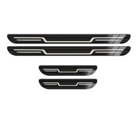 VERVELINK 4 Pièces Seuils de Porte Voiture pour Toyota CHR EV 2020-2023 Acier INOX Threshold Bar Protection Autocollant Rayures Protection Accessoires,A