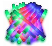 Vervevum Bâtons de Mousse LED, bâtons de Mousse Lumineux, 20 pièces LED avec 3 Modes clignotement, bâton Lumineux, Fournitures fête Multicolores