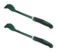 Vervevum Grattoir à Long Manche, 2 Outils de Nettoyage de Tondeuse à Gazon en métal 9, 8 Pouces avec poignée en Caoutchouc, grattoir Pont Tondeuse Gazon Facile Nettoyer, Accessoires