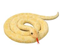 Vervevum Serpent en Peluche de 74, 8 Pouces de Long, Serpent Python en Peluche réaliste, en Doux pour Les Accessoires farces du Poisson d'avril Jaune