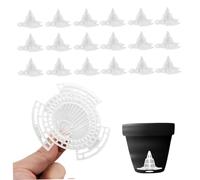 Vervevum Trou de Pot de Fleur en Plastique Tampon en Maille Forme cône Plantes Grille inférieure écran Drainage Filtres Jardin Accessoires Filets Empêcher la Perte Sol 20 pièces, Kit Pot sem