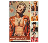Verwegene Jungs. Pin-up-Männer im Stil der 50er Jahre (Wandkalender 2026 DIN A2 hoch), CALVENDO Monatskalender: Cooler Rockabilly-Stil und die zeitlose Eleganz der 50er Jahre