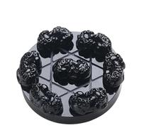 Very Beautiful Seven Star Array Star Colorful Obsidian Quartz Crystal Ball with Plate,