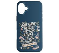 Very Good Advice Alice au Pays des Merveilles Citation Coque pour iPhone 16 Plus