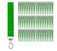 VERY IMPORTANT RUNNER - Pack Cordons Pour Badge Avec Mousqueton Métallique - Lanyard Polyester 2cm x 46cm - Tour De Cou Porte Badge Pour Clés, USB, Cartes ID Et Accessoires (Vert, 100 unités)