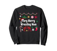 Very Merry Wrestling Mom Christmas Sports Holidays Sweatshirt