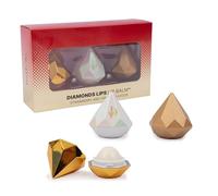 verybella Lot de 3 baumes à lèvres en forme de diamant 2 parfums fraise et vanille Baumes à lèvres nourrissent et protègent Idée cadeau