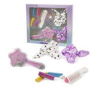 Verybella Set cheveux licorne, contient 2 élastiques colorés, 1 brosse démêlante, 1 peigne, 2 pinces à linge, 4 craies couleur cheveux pour un look coloré