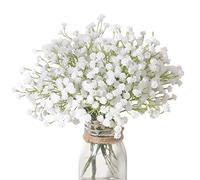 Veryhome Lot de 10 fleurs artificielles d'haleine de bébé gypsophiles blanches artificielles pour bouquets floraux, arrangement de mariage, décoration d'intérieur