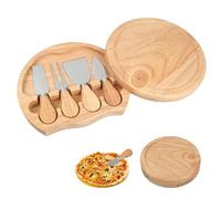 Vesaneae 4 Pièces Ensemble de Couteau à Fromage, Plateau de Fromage en Bois, Cheese Couteaux et Fourchette, Inox Couteau a Beurre, pour Sandwichs Au Beurre Petit- Déjeuner Au Fromage