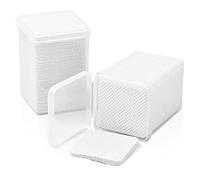 Vesaneae 400 Pièces Lingettes Non Pelucheuses, Lingettes à Ongles Carré, Carré Lingette en Cellulose, Ongles Gel Vernis Remover Wipes, Lingettes Dissolvant Préparation et Finition de Manucure (Blanc)