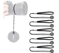 Vesaneae 5 Pièces Dragonne Appareil Photo Poignet, Cache Objectif Universel, Bouchons D'objectif élastiques, Lanière Élastique Auto-adhésive Chaîne Anti-Perte Compatible pour éviter de Perdre