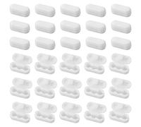 Vesaneae Clair Connecteur de Chaîne en Plastique pour Stores Vertical à Billes avec Clips (50 Pièces)