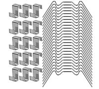 Vesaneae Clips de Vitrage pour Serre - Kit de Réparation avec 50 Pinces en W et 50 Clips de Chevauchement en Z
